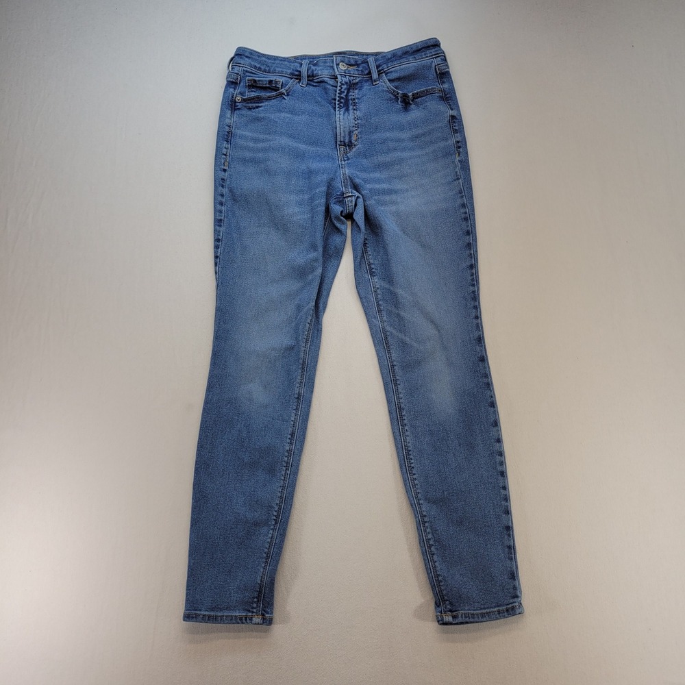Old Navy Rockstar Super Skinny Jeans Womens 8 Blue High Rise Secret Slim Pockets